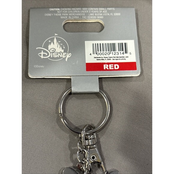 Disney Birthstone February 3D Minnie Mouse Silver Metal Keychain 2" NEW - Picture 4 of 5